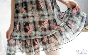 Petite asian babe Miyu Nakai has no lingerie under her fancy dress