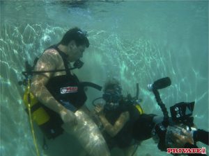 Kinky Thai MILF diver Priva sucking & riding a hard cock under the water