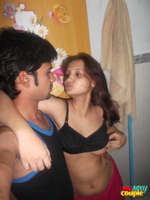 Desi female with small tits prepares to go down on her husband