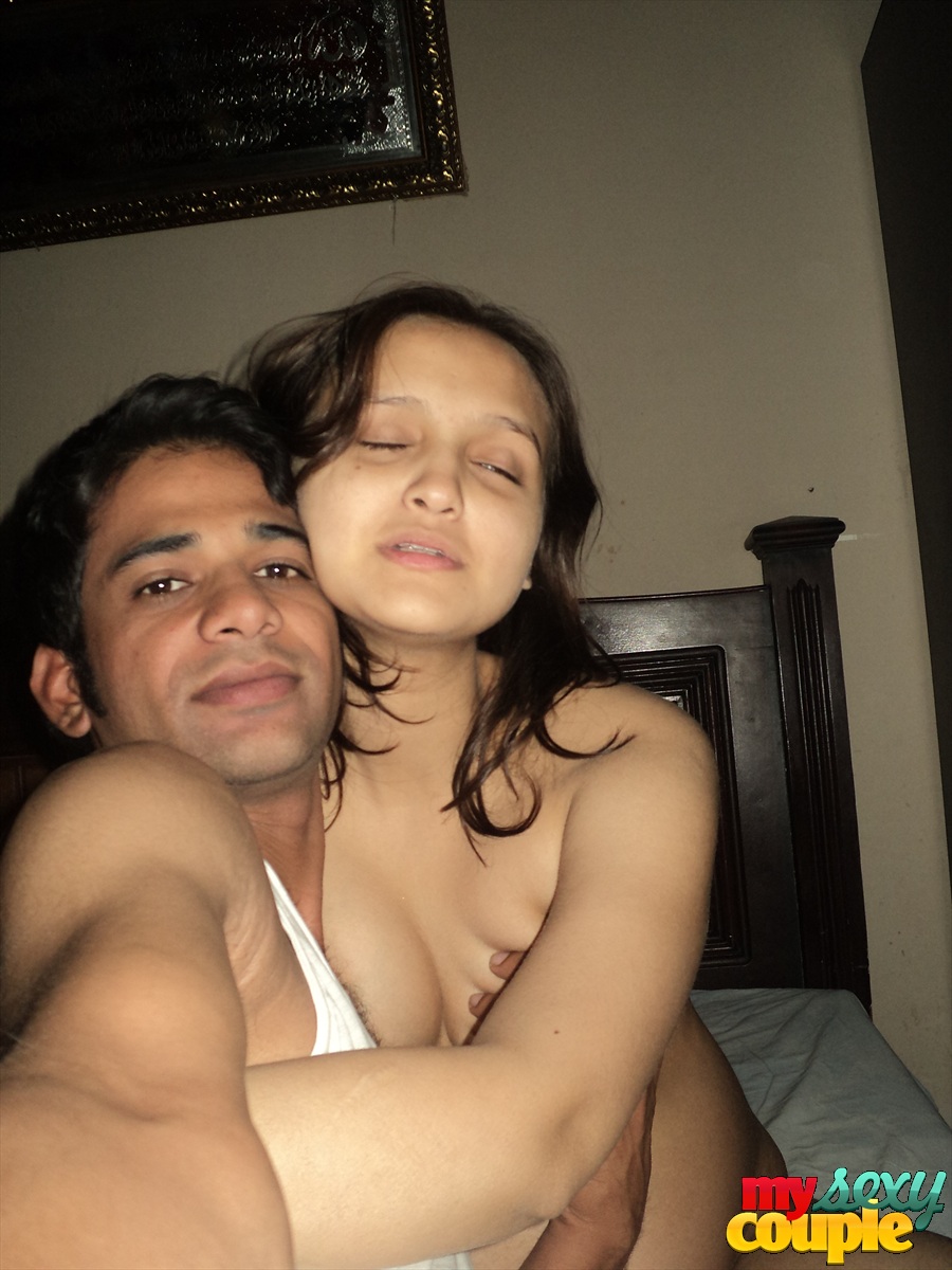 Pregnant Indian wife and her husband takes selfies while engaged in foreplay