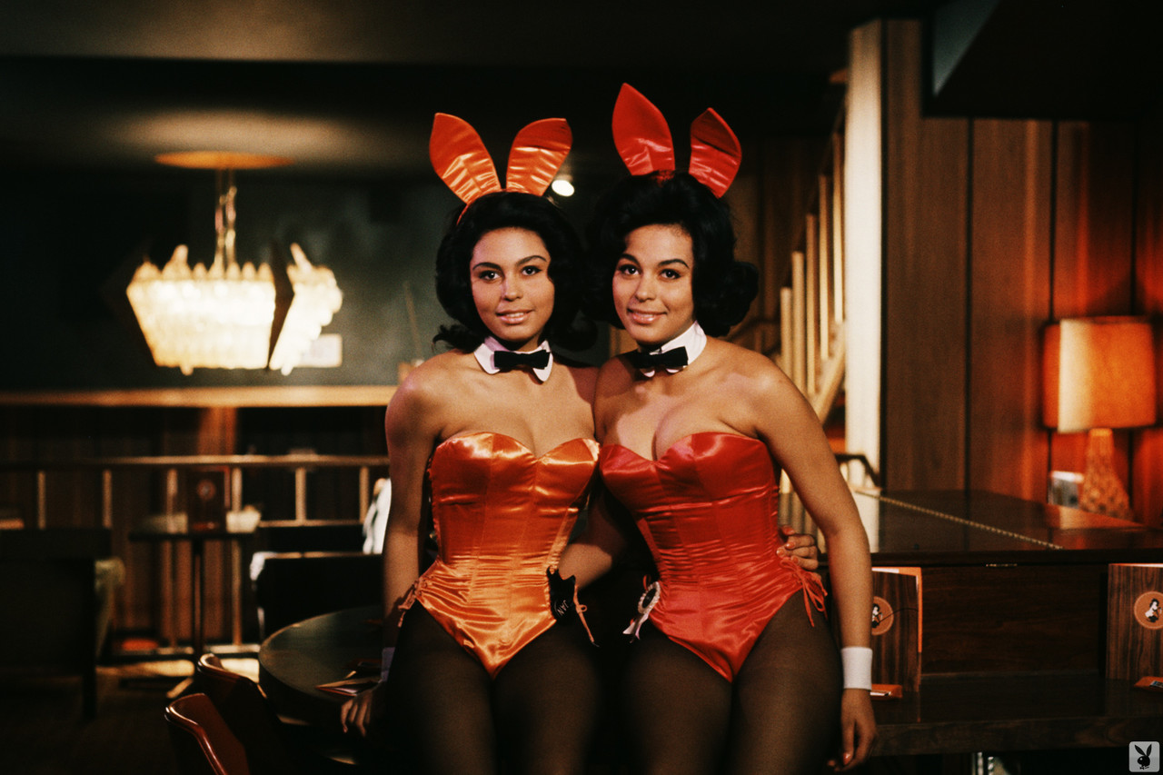 Stunningly hot babes in Playboy bunny costumes flaunt their wicked curves.