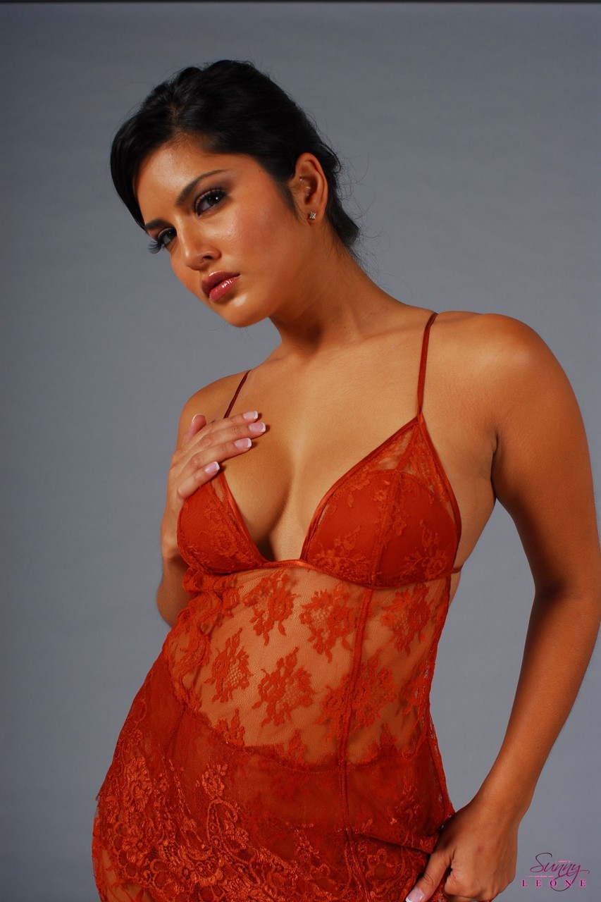 Sexy Indian pornstar Sunny Leone sheds sheer lingerie baring pierced  nipples - SexyPic